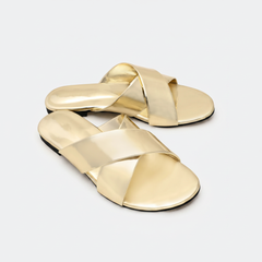 GOLD CRISSCROSS FLATS