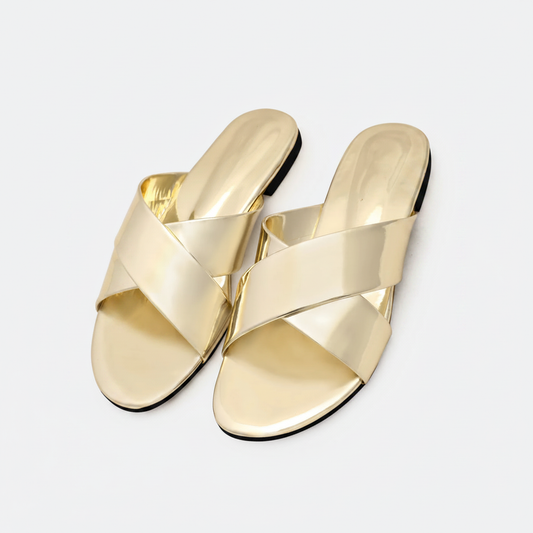 GOLD CRISSCROSS FLATS