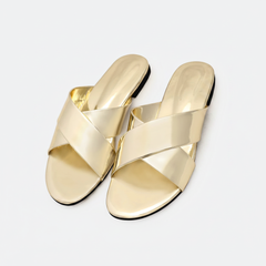 GOLD CRISSCROSS FLATS